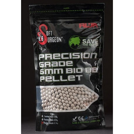 PLA BIO-DEGRADABLE PRECISION GRADE 0.30G BBS (2000RDS) - AIRSOFT SURGEON