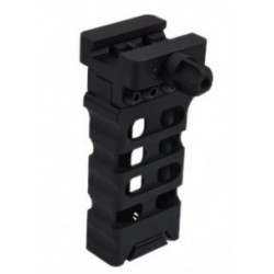 Vertical Forward Grip QD Ultralight CNC with Battery Compartment -Portabatteria