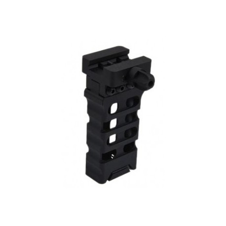 Vertical Forward Grip QD Ultralight CNC with Battery Compartment -Portabatteria