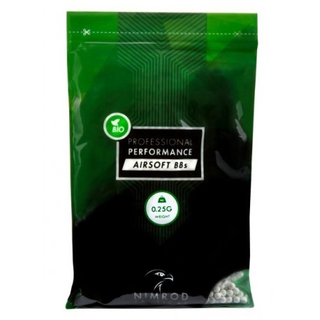 0.25g Bio BB Professional Performance 4000rds Nimrod PALLINI AIRSOFT 6 MM