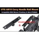 UTG AR15 Carry Handle Rail Mount, 12 Slots, STANAG, Solid machined construction