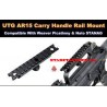 UTG AR15 Carry Handle Rail Mount, 12 Slots, STANAG, Solid machined construction