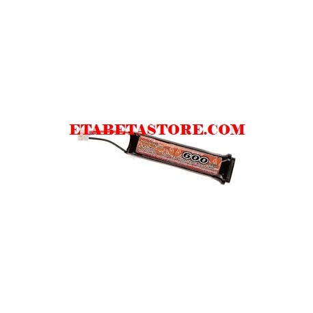 LiPo 7.4V 600mAh Tokyo Marui AEP Battery VB Power per pistole elettriche