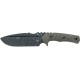 FOX Wander Tactical Uro fixed Blade stainless steel Niolox Acid washed Blade, Micarta Od green Handle
