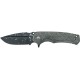 FOX Wander Tactical FX-557 Uro Folding knife stainless steel Niolx Acid two tones Blade, Micarta od green Handle