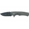 FOX Wander Tactical FX-557 Uro Folding knife stainless steel Niolx Acid two tones Blade, Micarta od green Handle