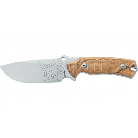 FOX  Knives Oxylos Outdoor Stainless Steel Becut Satin Blade, Olive Wood Handle   FX-616 OL