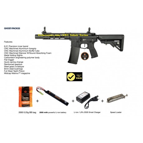 SET GHOST PACK M4M SILENCED NERO EVOLUTION (GHOST-PACK33-BK)