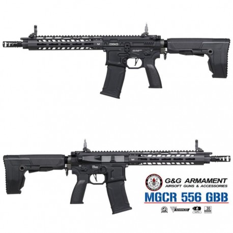 G&G FUCILE A GAS MGCR 556 10" NERO Airsoft GBB  (GG-MGCR556-10) Prezzo Speciale Solo Su Ordine
