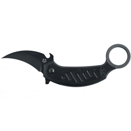 FOX PIKAL By Giuliano Ron karamabit chiudibile  lama N690Co Black Idroglider manico G10 nero FX-826