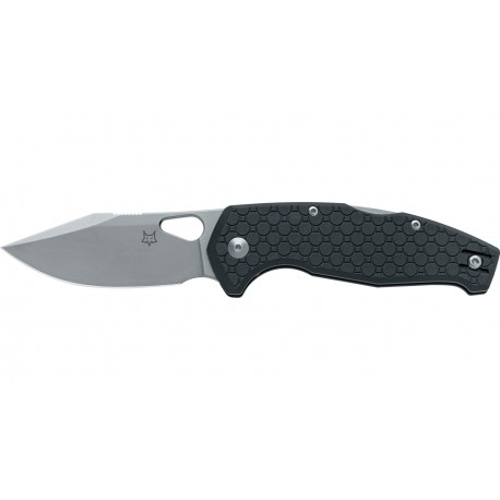 FOX  KITA: coltello chiudibile, lama acciaio Niolox stone washed, manico FRN nero FX-625 BSW