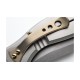 FOX EASTWOOD TIGER: coltello chiudibile, lama acciaio CPM S90V acid sw, manico titanio sabbiato, fodero cuoio FX-524 TICF