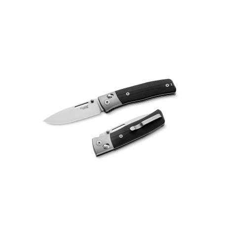 LIONSTEEL NiNi - G10 nero - Mostrina Titanio NN2 GBK