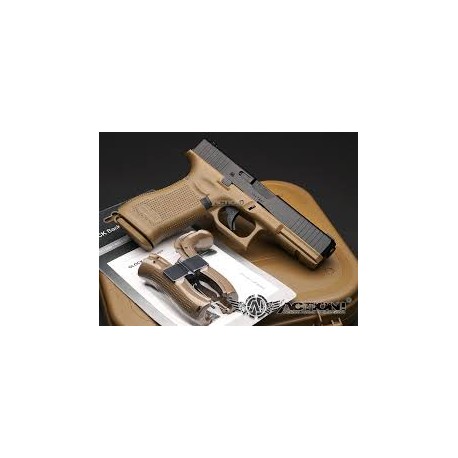 Glock 17 Gen 5 GBB Edizione francese – 1,0 Joule – Bicolore TAN e NERA 