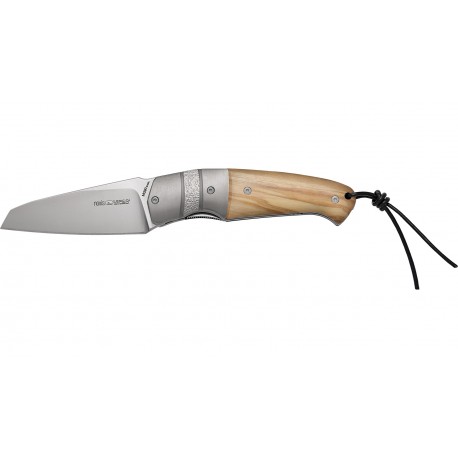 VIPER NOVIS coltello chiudibile, lama acciaio BM390MC satinata, manico legno Ulivo con mostrine Titanio