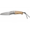 VIPER NOVIS coltello chiudibile, lama acciaio BM390MC satinata, manico legno Ulivo con mostrine Titanio