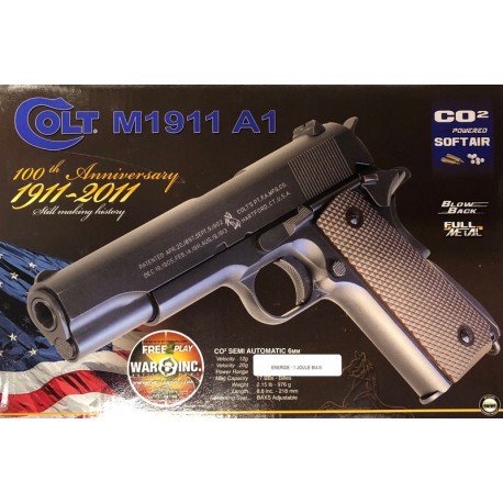 Colt 1911 100Th Anniversary Airsoft 6mm Co2 Full Metal Cybergun