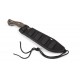 VIPER Viper CARNERA coltello fisso, lama acciaio D2 stonewashed, manico Tela e resina marrone  VT4006SWBW