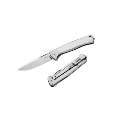 LIONSTEEL Emmet Titanium - Titanio Flat / Lama Stone washed EM01 FL