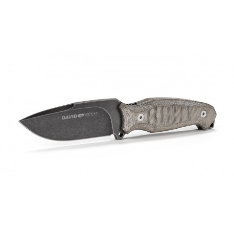 VIPER  DAVID EVOLUTION coltello fisso, lama acciaio D2 stonewashed, manico Canvas verde