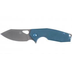 Fox Yaru FX-527TI Stonewashed Blue Titanium coltello da tasca, Jesper Voxnaes design
